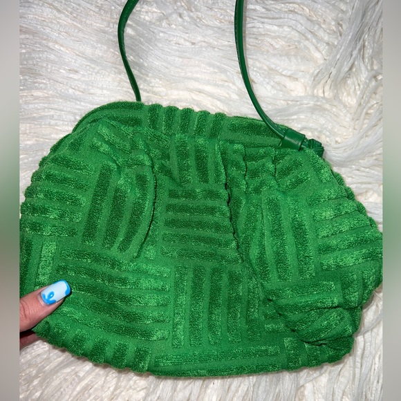 Towel Embossed Chain Flap Bag